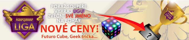 Nové ceny do Freegame ligy! Futuro Cube, Geek Shirts, poháry s vlastím jménem!