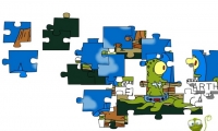 Puzzle aliens simpsons