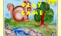 Kids puzzle with animal