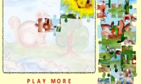 Kids puzzle with animal