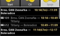 MHDroid Jízdní řády MHD