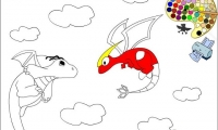 Dragon Battle Coloring 