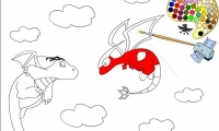 Dragon Battle Coloring 