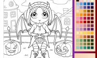 Halloween Girl Coloring