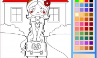 School Girl Nancy Coloring